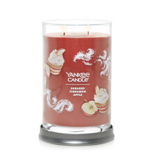 Yankee Candle Sugared Cinnamon Apple Scented, Signature 20oz Large Tumbler 2-Wick Candle, Over 60 Hours of Burn Time