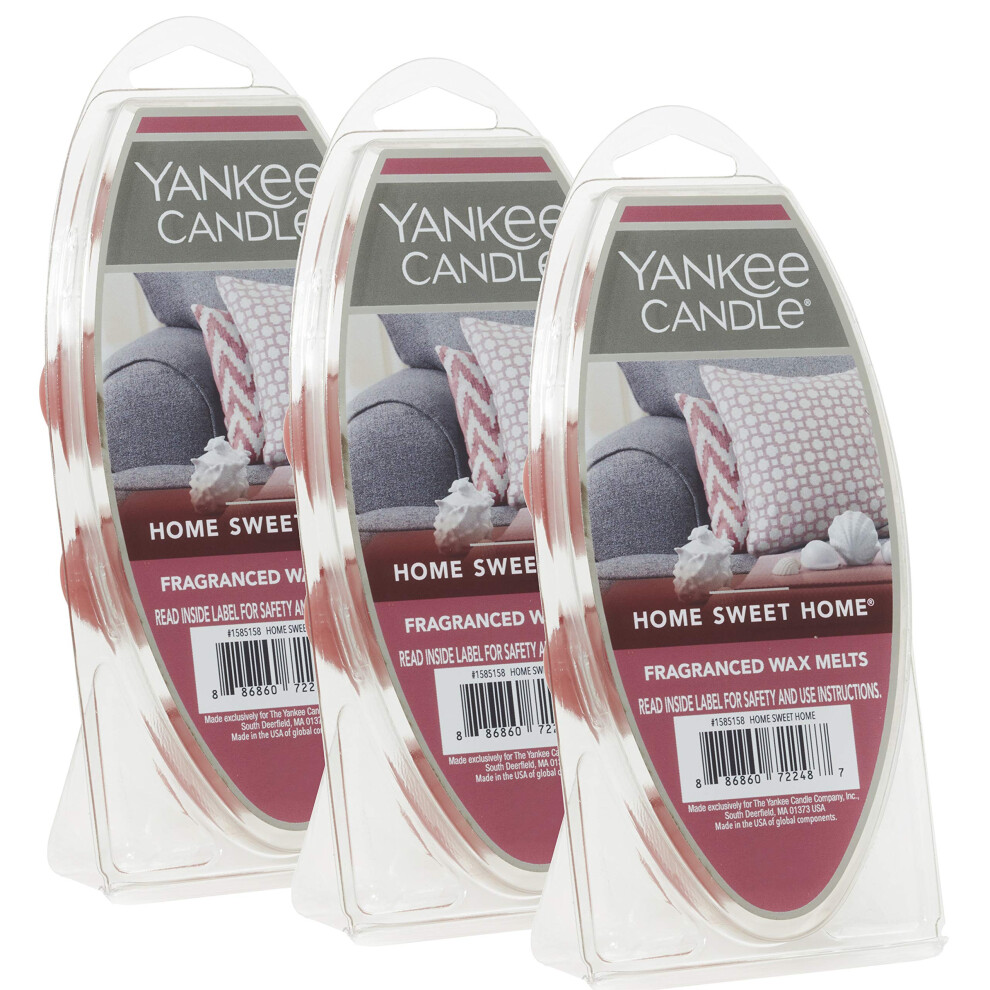 Photos - Air Freshener Yankee Candle Home Sweet Home Wax Melts 6 Count Ideal for Use in All Wax Warmers Perfect for DIY Candle Making 1 (Pack of 3)
