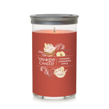 Yankee Candle Maçã Canela Açucarada Pilar Médio - 14.25oz., Vermelho - Mistura de Cera de Soja