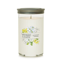 Yankee Candle Midnight Jasmine Medium Pillar Kaars, 14.25oz, Wit