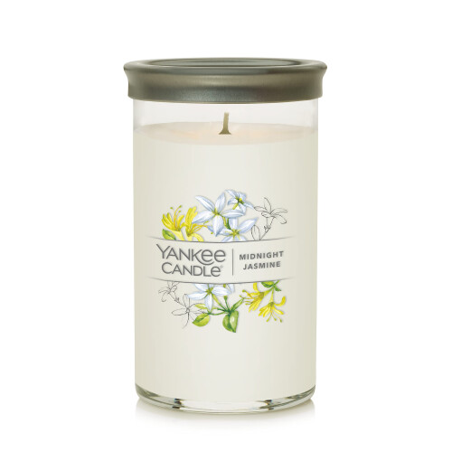 Yankee Candle Yankee Candle Midnight Jasmine Medium Pillar Kaars, 14.25oz, Wit