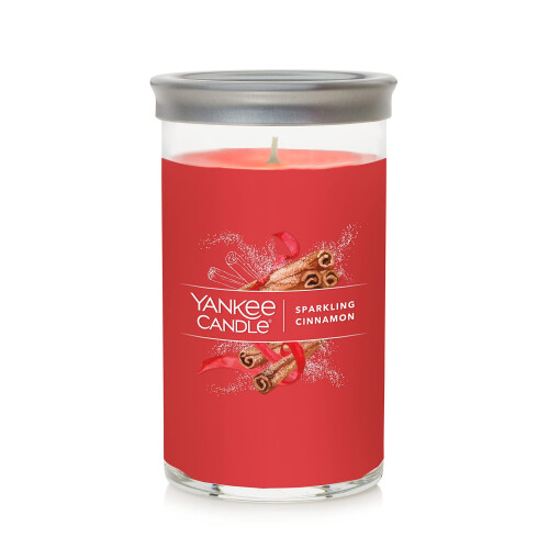Yankee Candle Yankee Candle Sparkling Cinnamon Υπογραφή Μεσαίο Κερί Pillar, 14.25oz