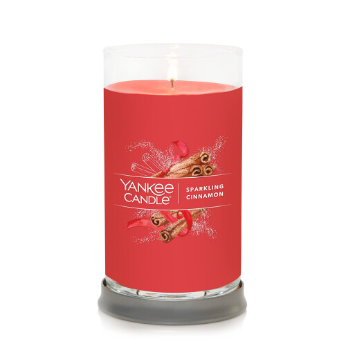 Yankee Candle Yankee Candle Sparkling Cinnamon Υπογραφή Μεσαίο Κερί Pillar, 14.25oz 1