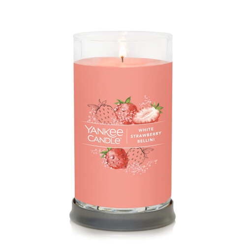 Yankee Candle Yankee Candle Λευκός Φράουλα Bellini Μεσαίο Κερί Pillar, 14.25oz 1