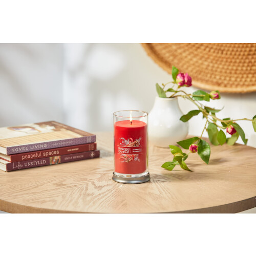 Yankee Candle Yankee Candle Sparkling Cinnamon Υπογραφή Μεσαίο Κερί Pillar, 14.25oz 2