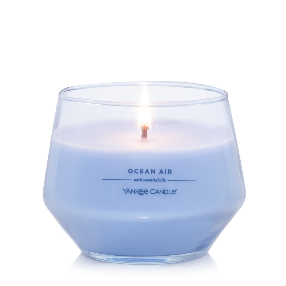 Yankee Candle Studio Medium Candle  Ocean Air  10 oz: Long-Lasting  Essential-Oil Scented Soy Wax Blend Candle | 40-65 Hours of Burning Time