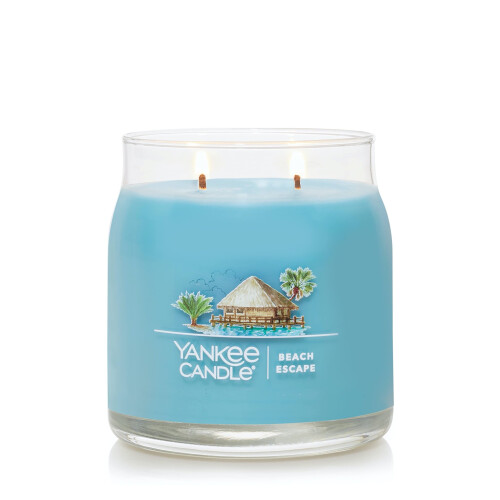 Yankee Candle Yankee Candle Beach Escape Άρωμα, Υπογραφή 13oz Μεσαίο Βάζο 2-Κεριών, Πάνω από 35 Ώρες Καύσης 1