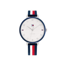 Tommy Hilfiger Damklocka med Kvarts, Rostfritt Stål och Silikonarmband, Färg: Flerfärgad (Modell: 1782584)