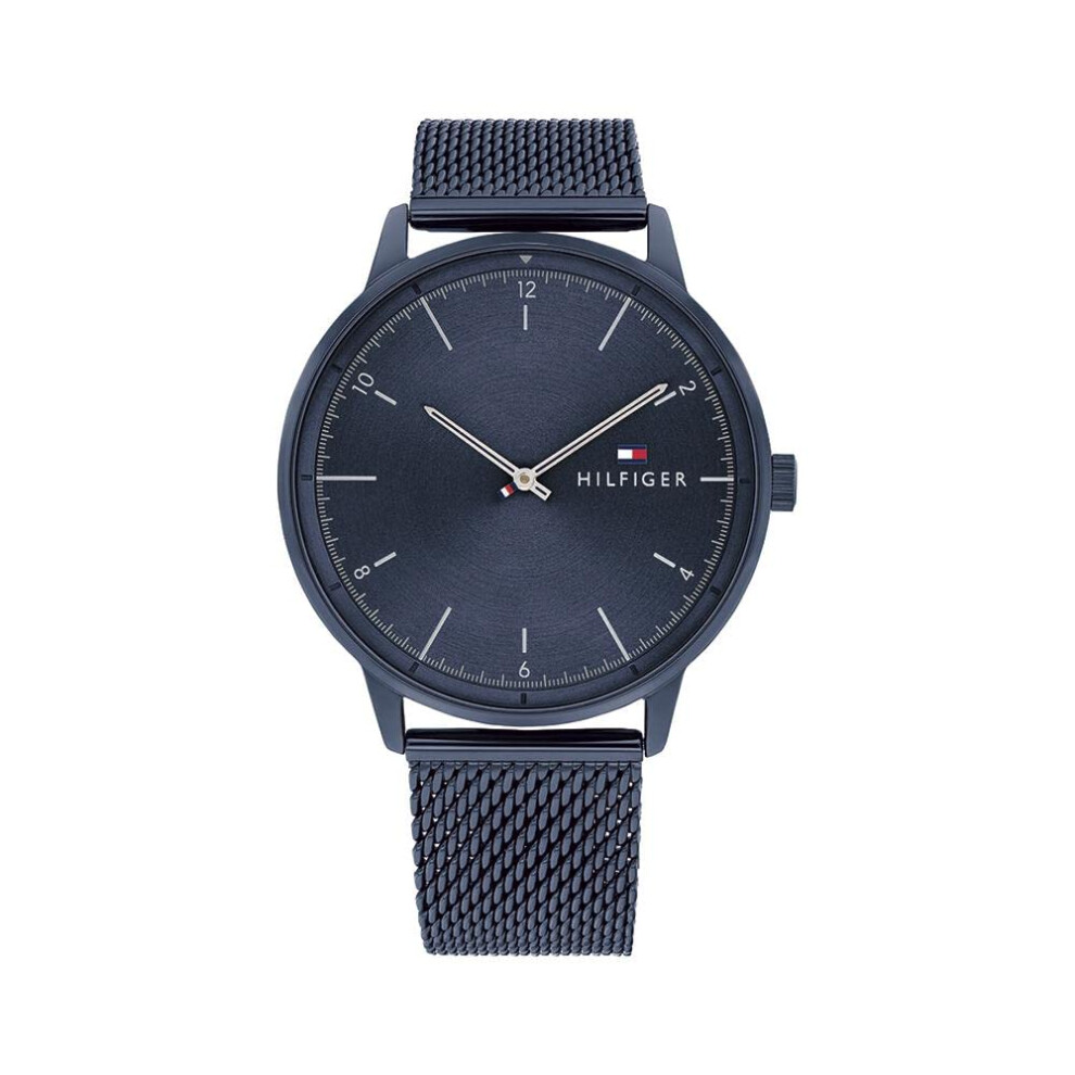 Tommy Hilfiger Men's Quartz Stainless Steel and Mesh Bracelet Casual Watch  Color: Blue (Model: 1791841)