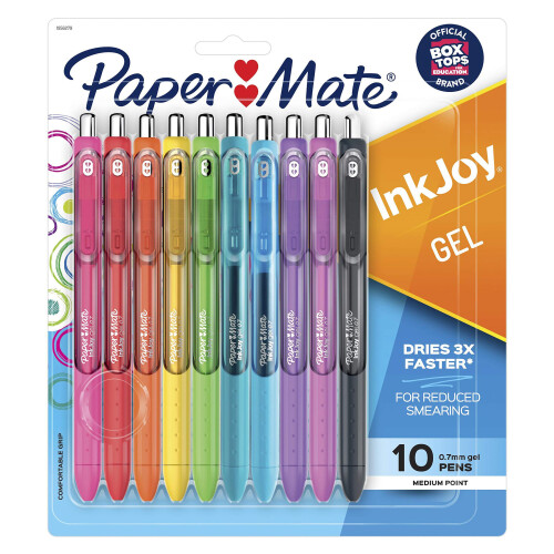 Paper Mate Μολύβια Gel Paper Mate | InkJoy, Μεσαία Σημεία, Ποικιλία, 10 Τεμάχια