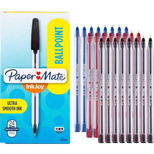 Paper Mate Paper Mate InkJoy 50ST Ballpoint Pens  Medium Point (1.0mm)  Assorted Colors  24 Count 1