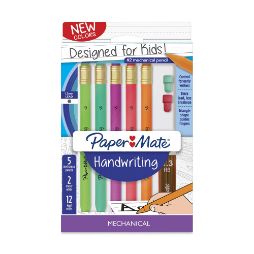 Paper Mate Paper Mate Τριγωνικό Μηχανικό Μολύβι για Χειρόγραφο με Ανταλλακτικά, 1.3mm, 8 Τεμάχια