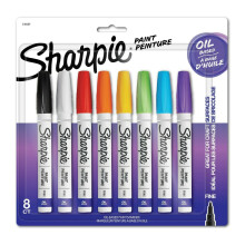 Sharpie verfmarkers op oliebasis, fijne punt, diverse kleuren, 8 stuks