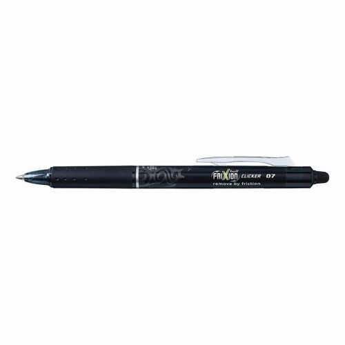Pilot Frixion Clicker kuglepen. Sort