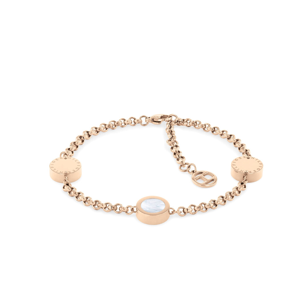 Tommy Hilfiger Women's Jewelry Ionic Plated Carnation Gold Steel Chain Bracelet  Color: Carnation Gold (Model: 2780660)
