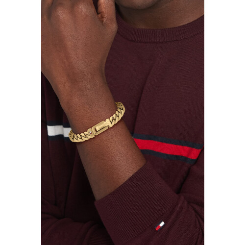 Tommy Hilfiger Tommy Hilfiger Ανδρικό Βραχιόλι Ιονικής Χρυσής Επίστρωσης, Χρώμα: Χρυσό (Μοντέλο: 2790434) 1