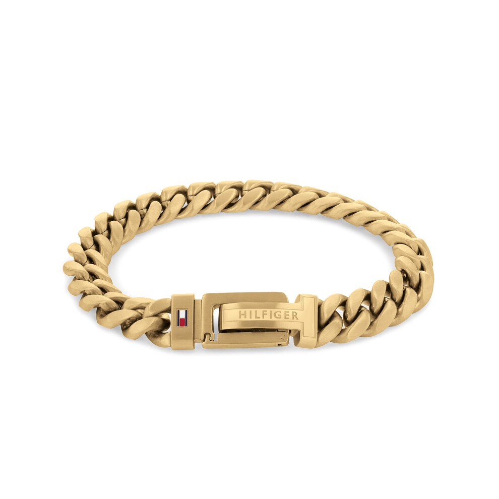 Tommy Hilfiger Men's Jewelry Ionic Thin Steel Chain Bracelet  Color: Gold Plated (Model: 2790434)