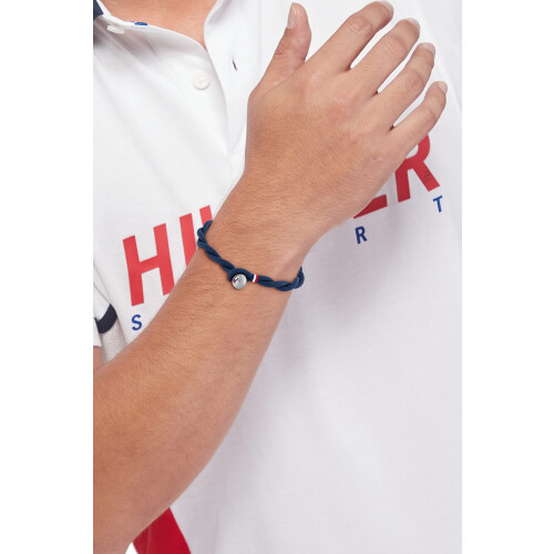 Tommy Hilfiger Tommy Hilfiger 2790447 Ανδρικό Βραχιόλι Ανοξείδωτο Ατσάλι & Μπλε Σχοινί Χρώμα: Μπλε 1