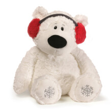GUND Blizzard Teddy Bear Weihnachtsplüsch, 16"", weiß, rot, schwarz (4059079)