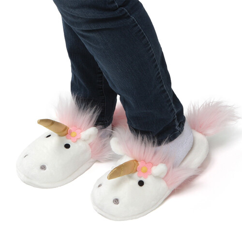 GUND Gund Einhorn-Hausschuhe, Plsch, Einheitsgre, Wei 1