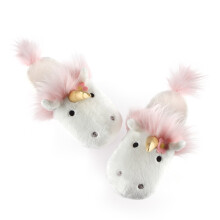 Gund Eenhoorn Slippers Pluche Eenmaat Slippers, Wit