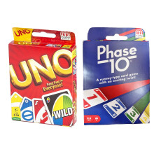 Juego de cartas Mattel Phase 10 con juego de cartas UNO