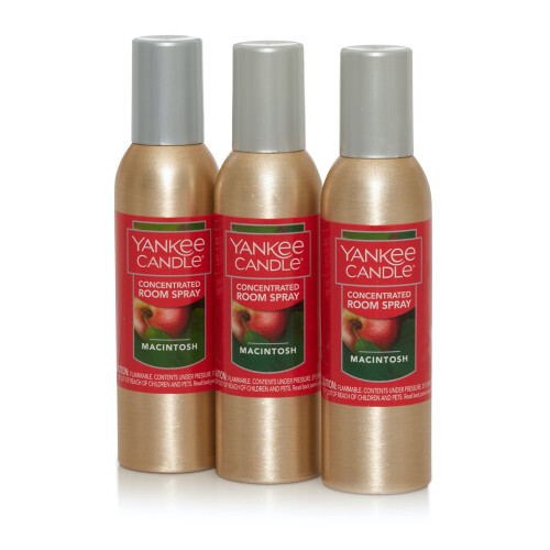 Yankee Candle Ianque vela macintosh spray de 3 pacote de quarto concentrado