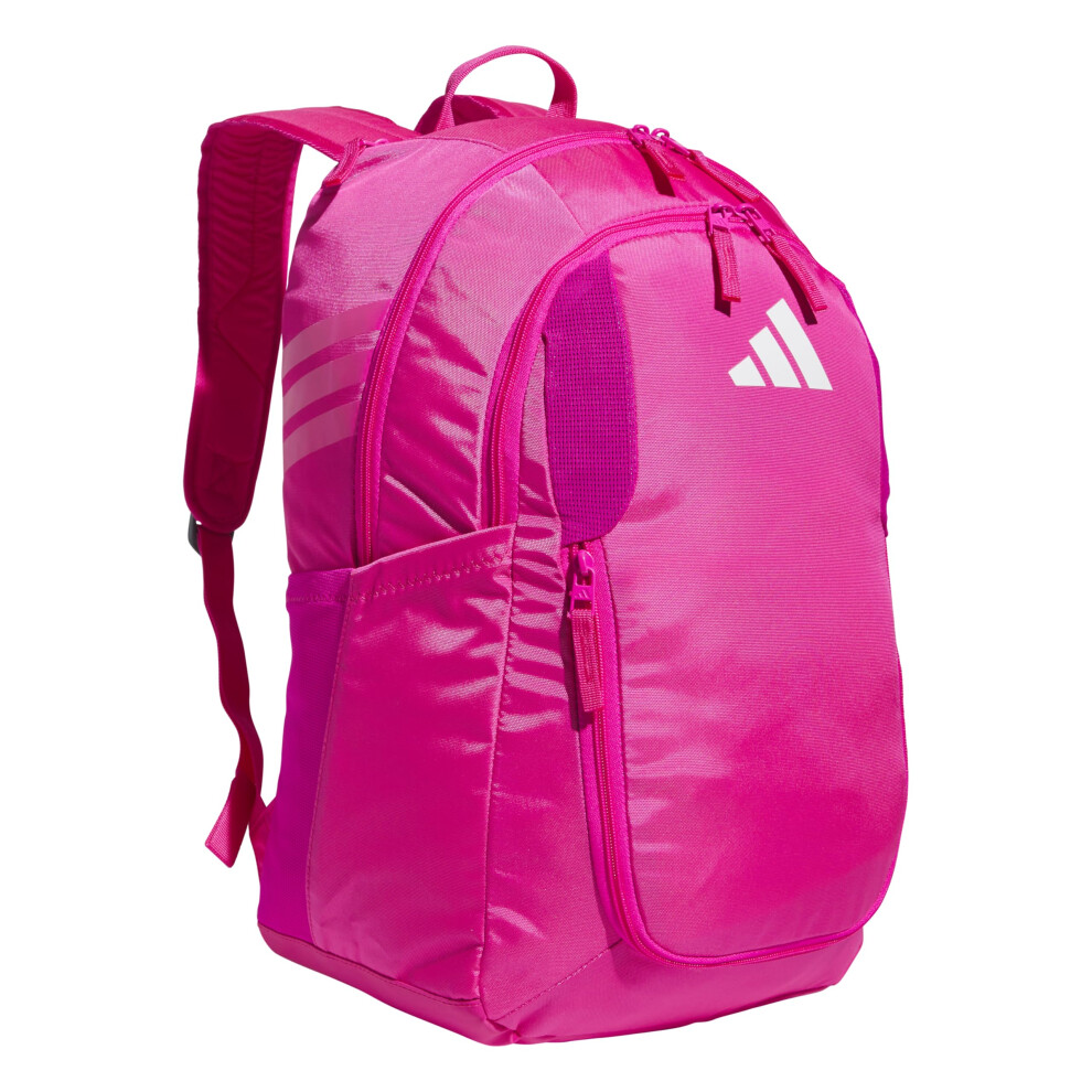 adidas Stadium Team Sports Backpack for Men and Women (36l) Durable Athletic Laptop Bag  Shock Pink 2/4.0  One Size