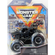 Monster Jam Series 24 Soldier Fortune Black Op 1:64 -mittakaavan kuorma-auto bonuslahjalla