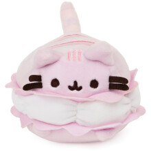GUND Pusheen Macaron Cookie Peluche Morbido per Bambini 8+ Rosa e Bianco, 4"
