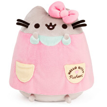 GUND Hello Kitty x Pusheen Gato Peluche, Disfraz Pusheen Sanrio, 9.5"