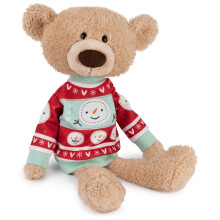 GUND Toothpick con Suéter Navideño, Oso de Peluche Clásico para 1 Año en Adelante, Beige/Rojo/Blanco, 15"