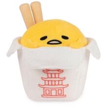 GUND Sanrio Gudetama The Lazy Egg, Stofftier, Gudetama-Takeout-Container, Pl schtier f r Kinder ab 8 Jahren, 9,5