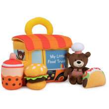 GUND Baby Play Soft Collection My Little Food Truck - Juego de peluche de 5 piezas con sonajero, chirriador y sonido crujiente, juguete sensorial