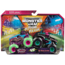 Monster Jam Oficiln Nitro Neon Son-uva Digger vs. El Toro Loco 1:64 Die-Cast Monster Trucks Detsk hracky pro chlapce od 3 let