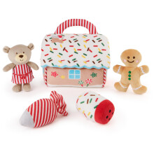 GUND Baby Play Soft Collection My First Gingerbread House 5-delat lekset med rattle Squeaker och Crinkle Plyschleksaker Sensorisk leksak fr bebi