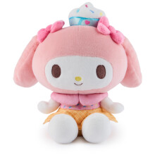 GUND Sanrio Hello Kitty & Friends My Melody Glassyröd Plush, Fyllt Djur för 1 år och uppåt, Rosa/Vit, 6"
