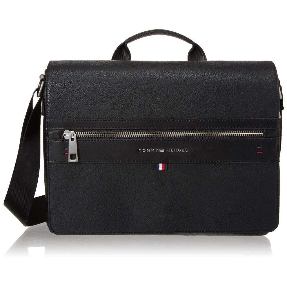 Tommy Hilfiger Damen Tommy Hilfiger F R Frauen Leo Messenger Bag Pebble Black Einheitsgr E Us-image
