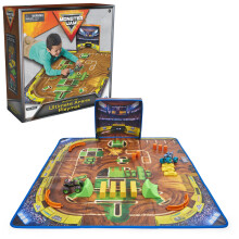 Monster Jam, Pista di Gioco e Storage con 2 Camion Esclusivi, Scala 1:64, 20 Accessori, Giocattoli per Bambini 4+