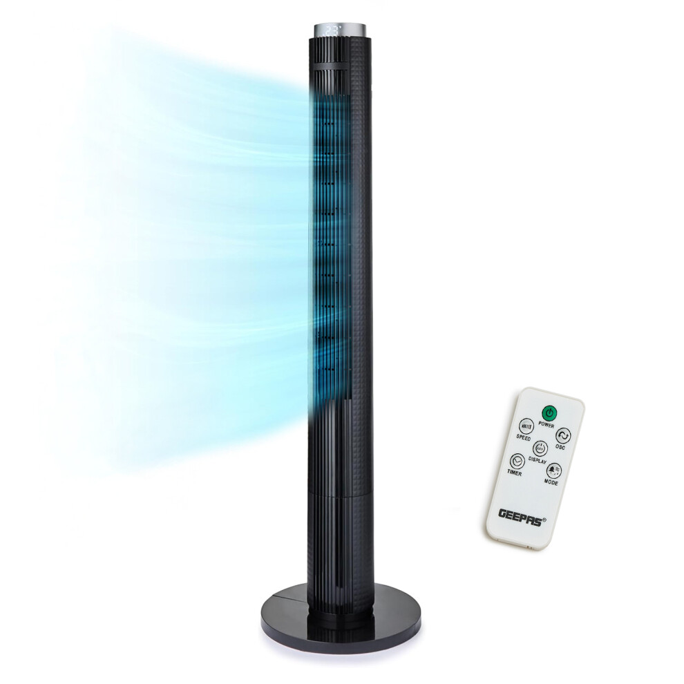 Geepas (Black) 46Inch Cooling Towerfan With Remote Control Black