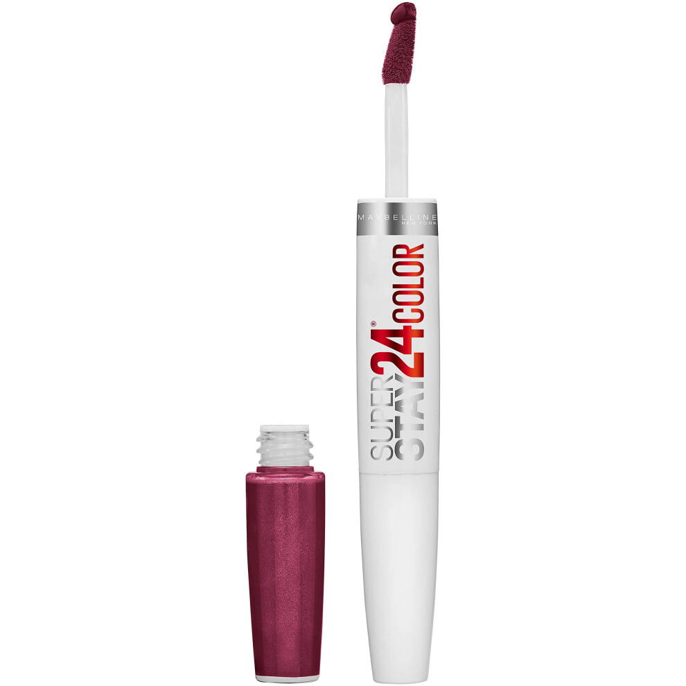 Maybelline New York Super Stay 24  2-Step Liquid Lipstick Makeup  Long Lasting Highly Pigmented color with Moisturizing Balm  Always Heather  Magenta
