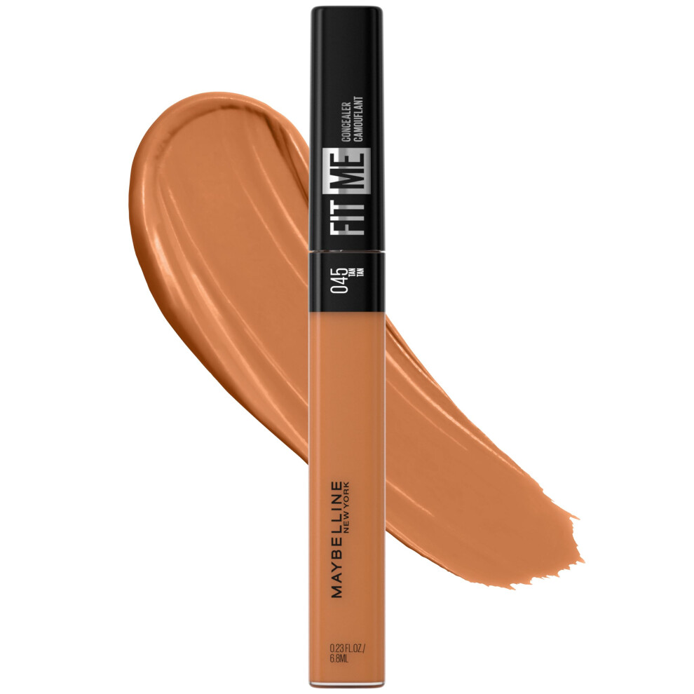 Maybelline New York Fit Me Liquid Concealer Makeup, Natural Coverage, Oil-Free, Tan, 0.23 Fluid Ounce-image