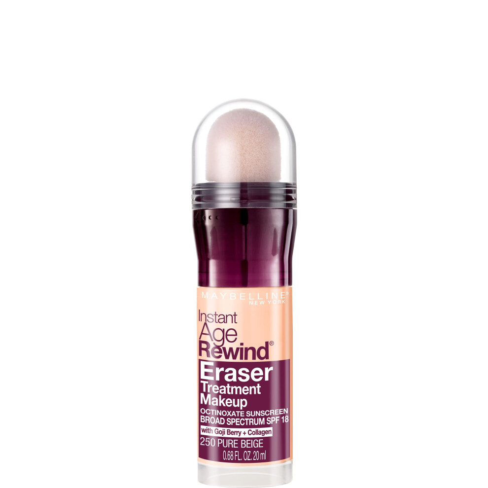Maybelline Instant Age Rewind Eraser Treatment Makeup with SPF 18  Anti Aging Concealer Infused with Goji Berry and Collagen  Pure Beige  1 Count
