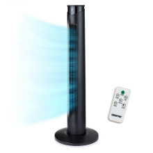 GEEPAS 37-inch Oscillating Tower Fan with 3 Speeds ,Black