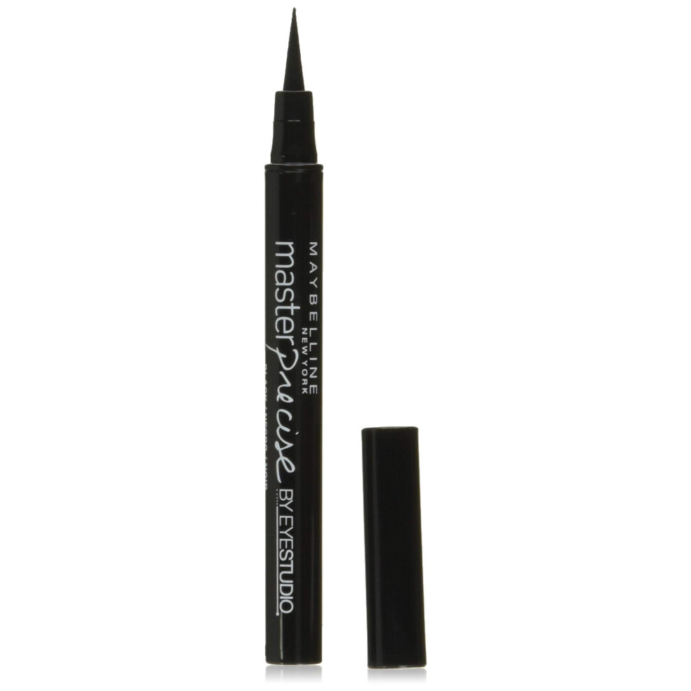 Maybelline Eyestudio Master Precise All Day Liquid Eyeliner Makeup  Black  0.034 fl. oz.