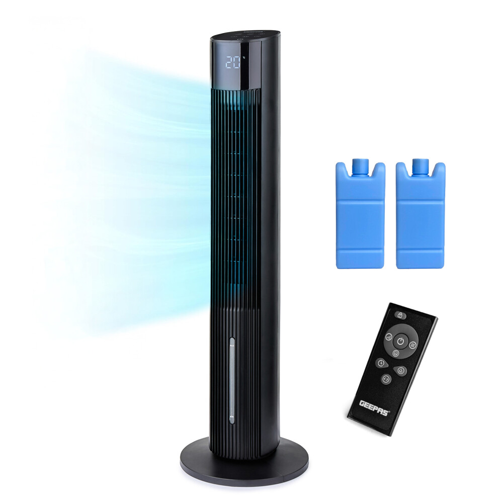 Geepas 42-inch Oscillating Tower Fan With Remote Control,Black
