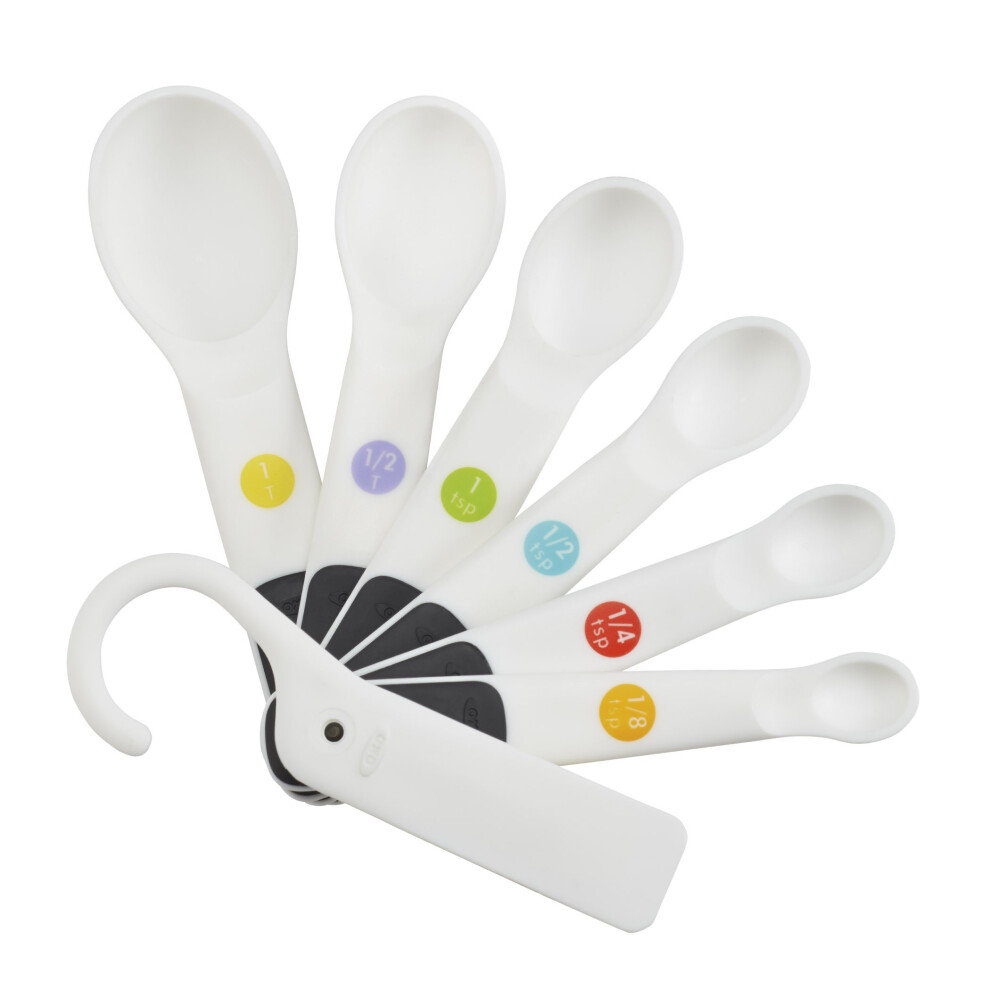 OXO 7 Piece Good Grips Measuring Spoons Set White
