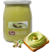 Pistachio Cream Paste Glass Jar - Italian Delight 600g, Spreadable Pistachio Butter for Ice Cream, Cakes & Sandwiches