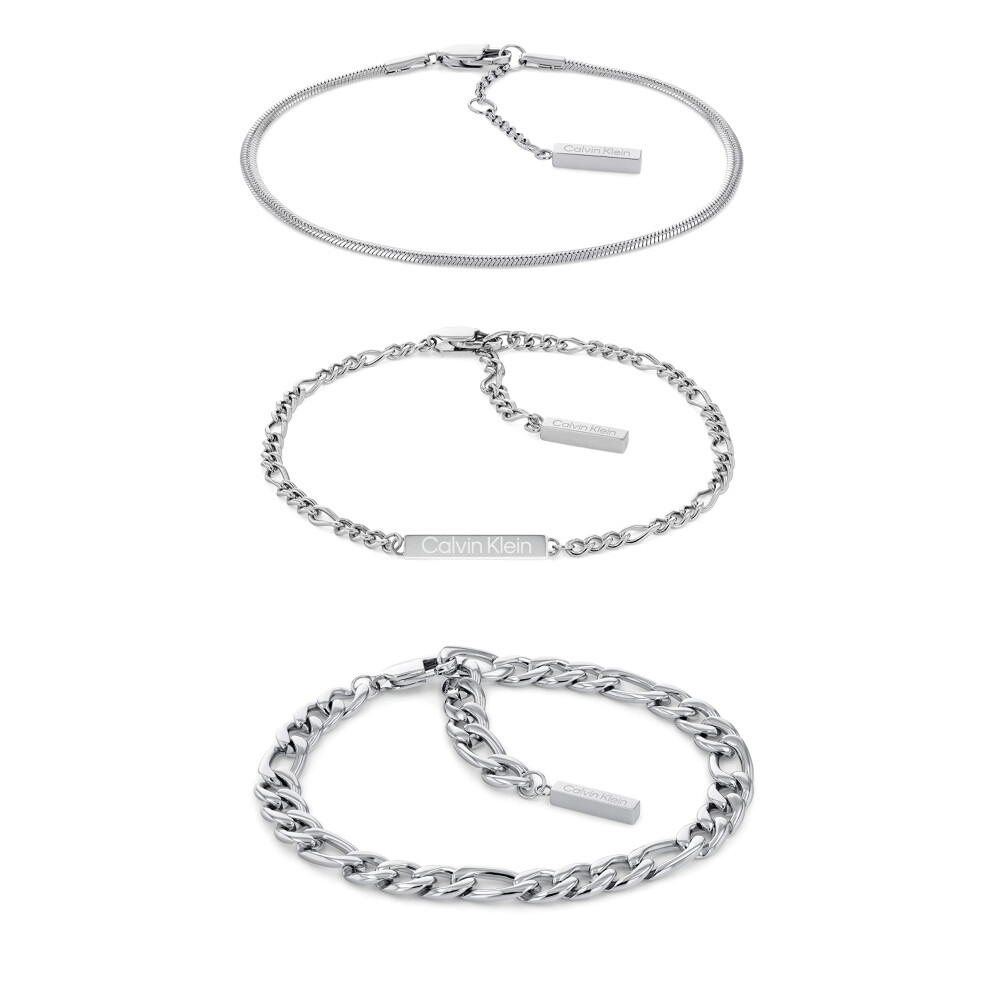 Calvin Klein Jewelry Women's Linked Chain Bracelets Color: (Model: 35700003) Silver