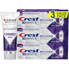 Crest 3D White Brilliance Lila Tandkräm - 3-pack, 3.5 oz rör - Antikaries Fluoridtandkräm